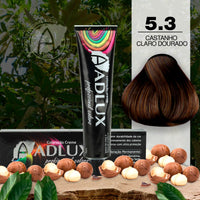 Coloração Creme Adlux 5.3 Castanho Claro Dourado - 60g