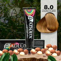 Coloração Creme Adlux 8.0 Louro Claro - 60g
