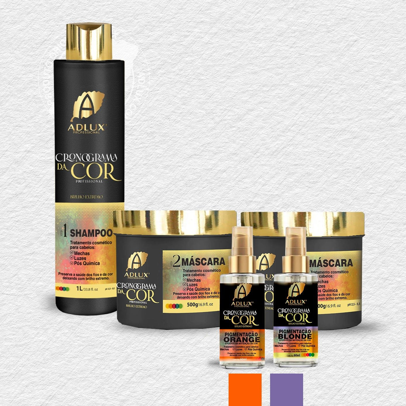 Kit Cronograma da Cor Profissional- 2 Passos (ORANGE - BLONDE)