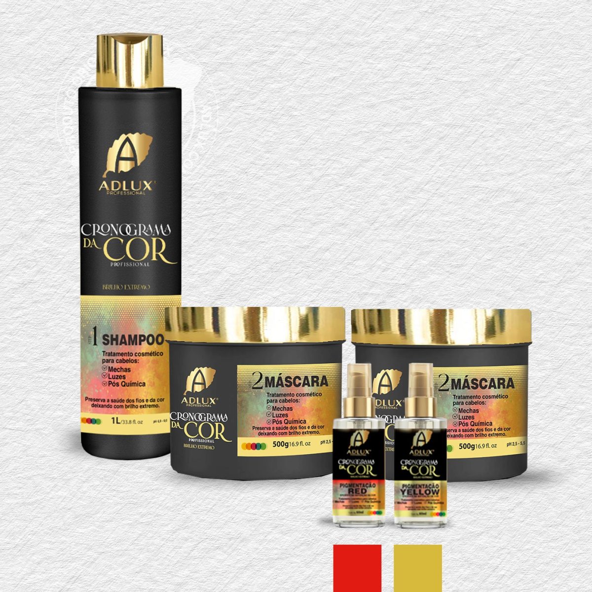 Kit Cronograma da Cor Profissional- 2 Passos (RED - YELLOW)